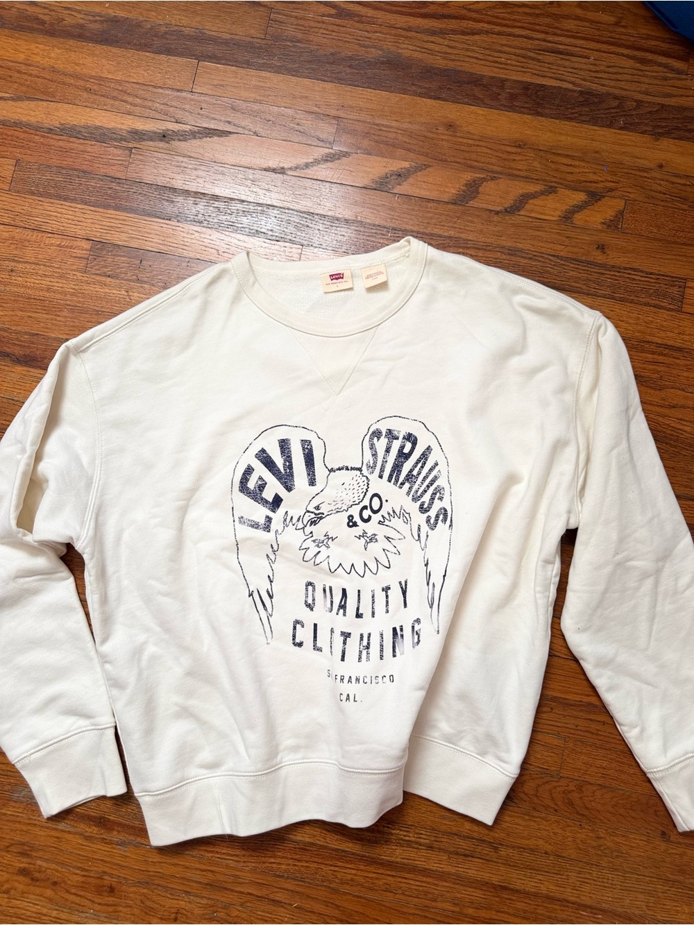 Levi's White Graphic Crewneck Sweatshirt